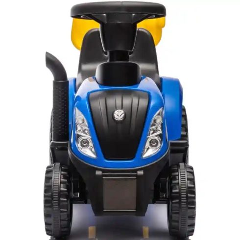 New Holland T7 traktor bébitaxi utánfutóval és kerti játékokkal