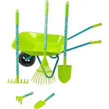 Játék fém talicska fém kerti szerszámokkal