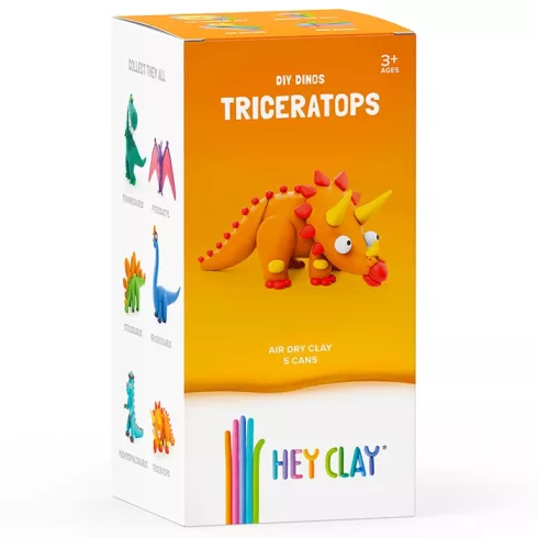Hey Clay - "Triceratopsz dinó" színes gyurma készlet