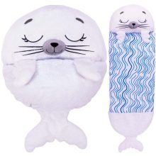   Happy Nappers hálózsák-párna: Sammy, a fehér fóka - 137cm