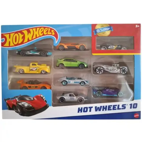 Mattel Hot Wheels kisautók 10 darabos szett
