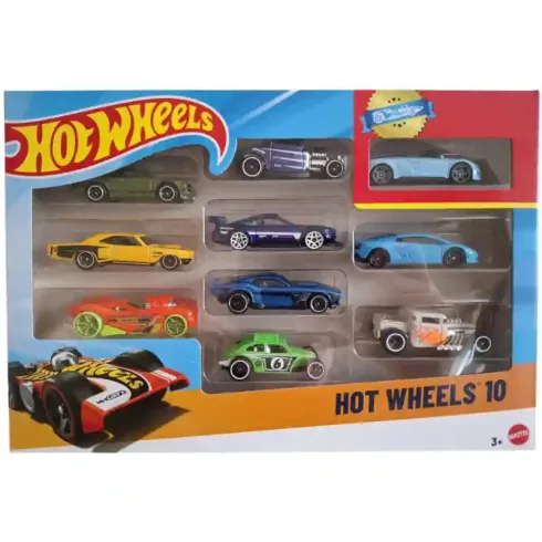 Mattel Hot Wheels kisautók 10 darabos szett