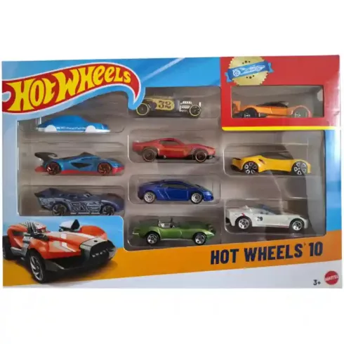 Mattel Hot Wheels kisautók 10 darabos szett