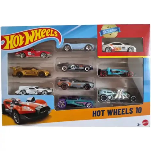 Mattel Hot Wheels kisautók 10 darabos szett