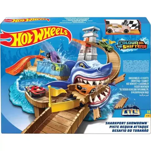 Mattel Hot Wheels cápatámadás pályakészlet színváltós kisautóval