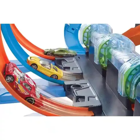 Mattel Hot Wheels dugóhúzó motorizált pályakészlet kisautóval