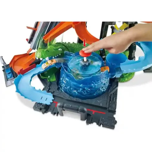 Mattel Hot Wheels ultimate aligátoros autómosó versenypálya