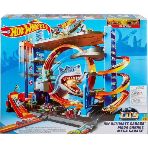 Mattel Hot Wheels cápás ultimate garázs kisautókkal