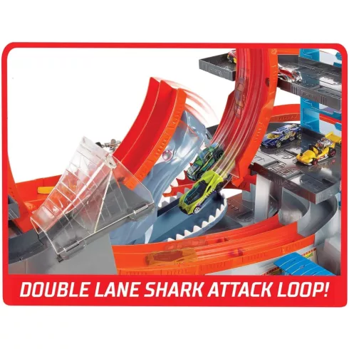 Mattel Hot Wheels cápás ultimate garázs kisautókkal