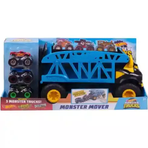 Mattel Hot Wheels Monster Trucks szállító kamion 3db autóval