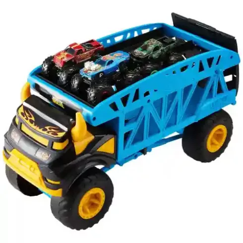Mattel Hot Wheels Monster Trucks szállító kamion 3db autóval