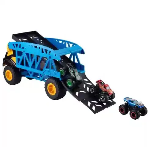 Mattel Hot Wheels Monster Trucks szállító kamion 3db autóval
