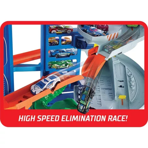 Mattel Hot Wheels T-Rex ultimate garázs kisautókkal