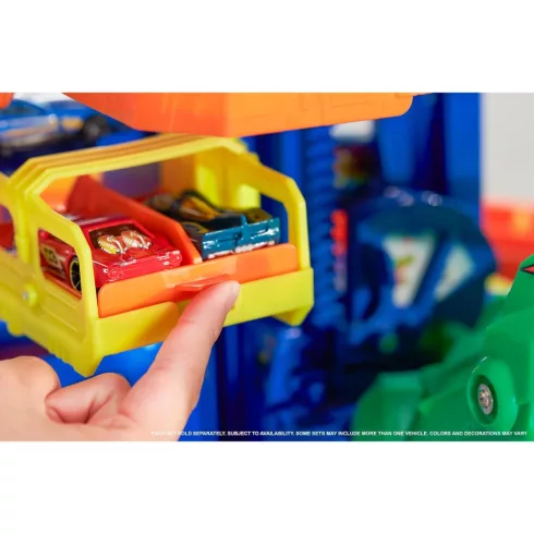 Mattel Hot Wheels T-Rex ultimate garázs kisautókkal