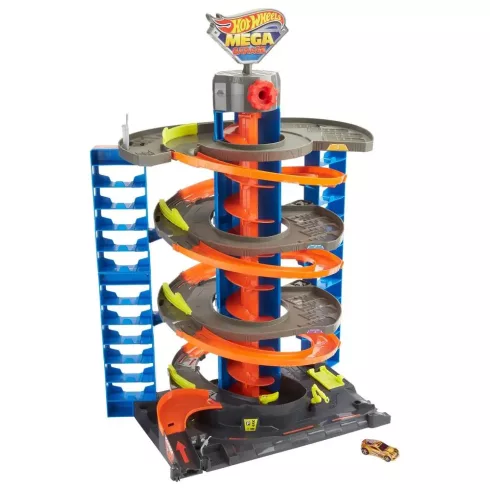 Mattel Hot Wheels GTT95 Mega garázs kisautóval