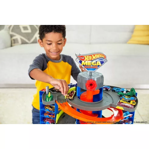 Mattel Hot Wheels GTT95 Mega garázs kisautóval