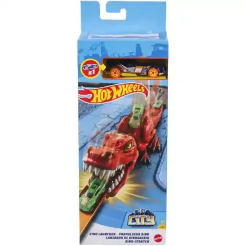 Mattel Hot Wheels dínótámadás indító készlet kisautóval