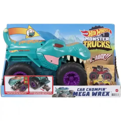 Mattel Hot Wheels Monster Trucks autófaló Mega Wrex autó fénnyel és hanggal