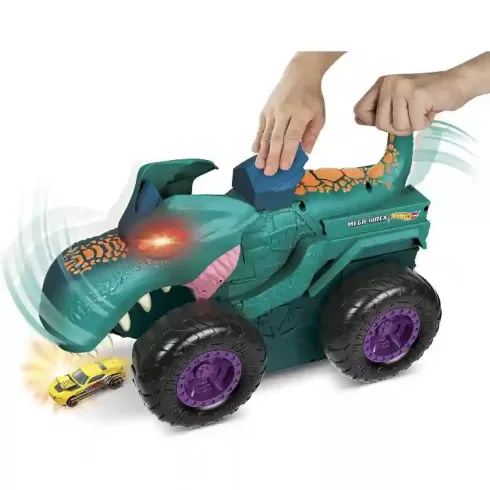 Mattel Hot Wheels Monster Trucks autófaló Mega Wrex autó fénnyel és hanggal