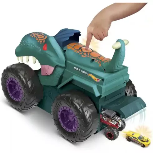 Mattel Hot Wheels Monster Trucks autófaló Mega Wrex autó fénnyel és hanggal