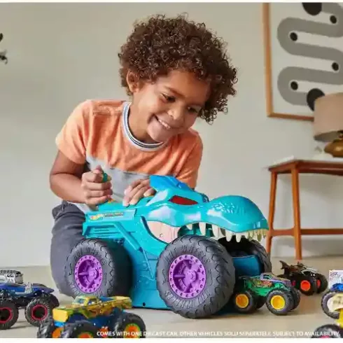 Mattel Hot Wheels Monster Trucks autófaló Mega Wrex autó fénnyel és hanggal