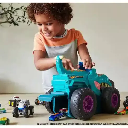 Mattel Hot Wheels Monster Trucks autófaló Mega Wrex autó fénnyel és hanggal