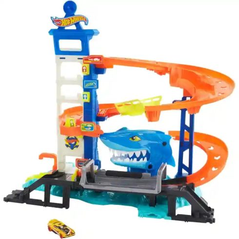 Mattel Hot Wheels cápaveszély az óceáni őrtoronyban autópálya