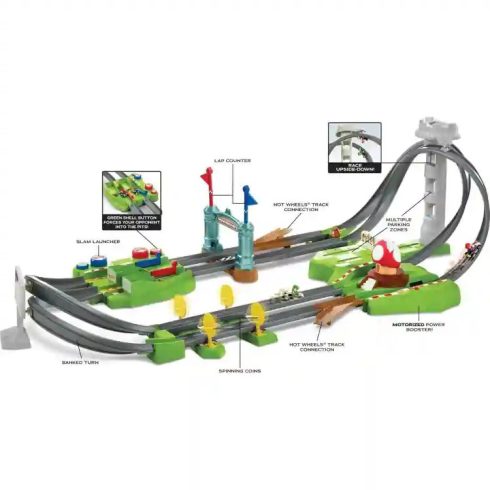 Mattel Hot Wheels Super Mario: Mariokart motorizált dupla versenypálya