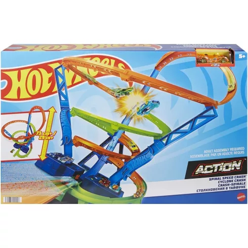 Mattel Hot Wheels HGV67 Szédületes ciklon autópálya kisautóval