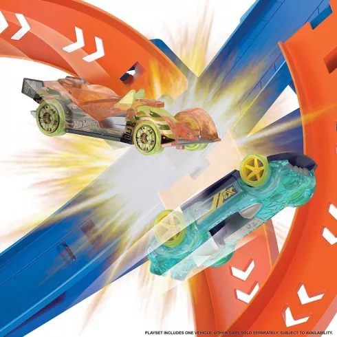 Mattel Hot Wheels HGV67 Szédületes ciklon autópálya kisautóval