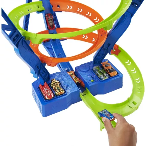 Mattel Hot Wheels HGV67 Szédületes ciklon autópálya kisautóval