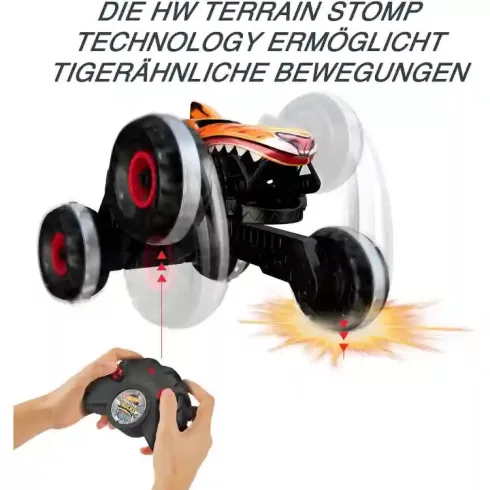 Mattel Hot Wheels távirányítós RC Monster Trucks Tiger Shark terepautó