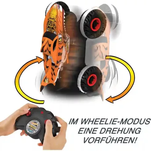 Mattel Hot Wheels távirányítós RC Monster Trucks Tiger Shark terepautó