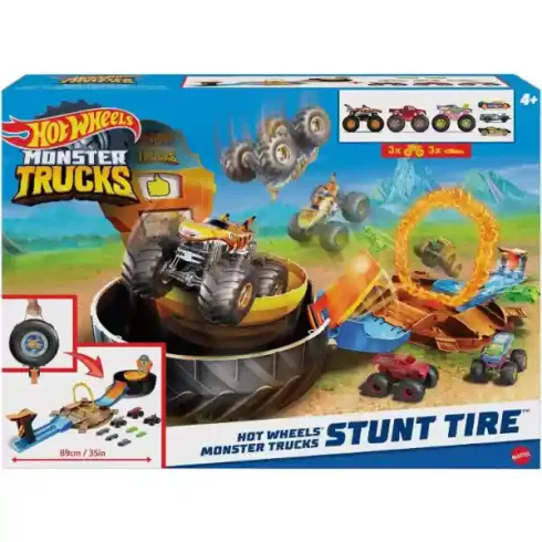 Mattel Hot Wheels Monster Trucks kaszkadőr kerék játékszett 6db autóval