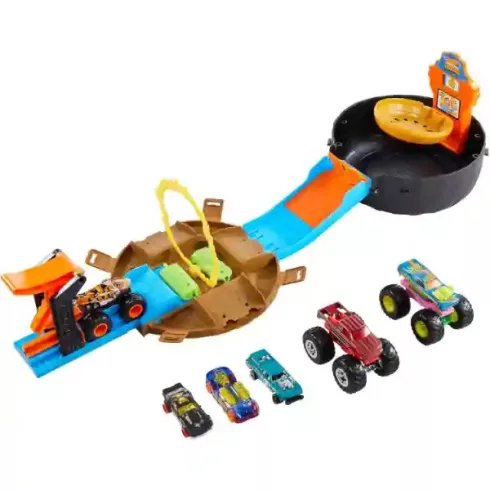 Mattel Hot Wheels Monster Trucks kaszkadőr kerék játékszett 6db autóval