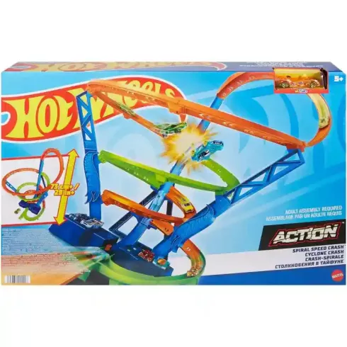 Mattel Hot Wheels szédületes ciklon motorizált autópálya kisautóval