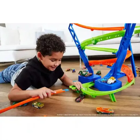 Mattel Hot Wheels szédületes ciklon motorizált autópálya kisautóval