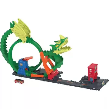   Mattel Hot Wheels sárkányhurok pályaszett tűzoltóautóval