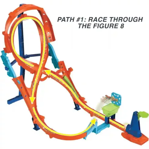 Mattel Hot Wheels függőleges 8-as ugrás versenypálya