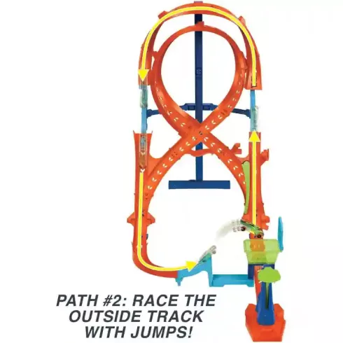 Mattel Hot Wheels függőleges 8-as ugrás versenypálya