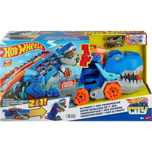 Mattel Hot Wheels ultimate T-Rex autószállító fénnyel és hanggal