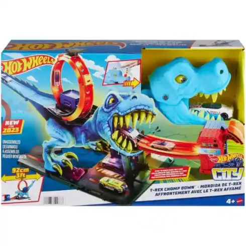Mattel Hot Wheels T-rex hurokpálya kisautóval