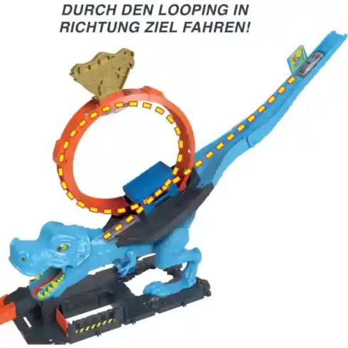 Mattel Hot Wheels T-rex hurokpálya kisautóval