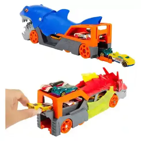 Mattel Hot Wheels autófaló cápa és sárkány kilövő 10db kisautóval