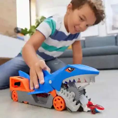 Mattel Hot Wheels autófaló cápa és sárkány kilövő 10db kisautóval