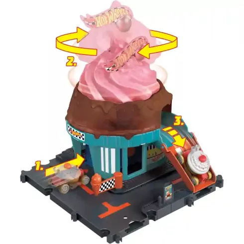 Mattel Hot Wheels városi fagyizó játékszett kisautóval