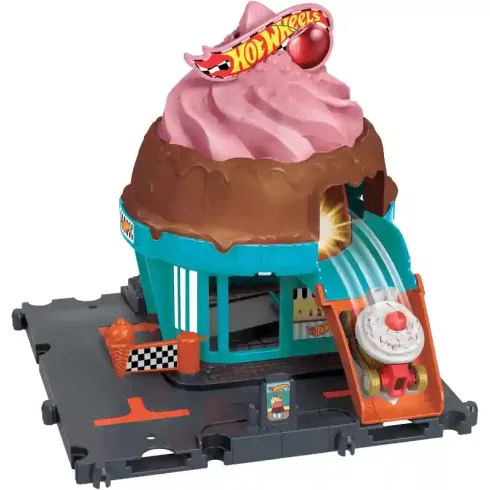 Mattel Hot Wheels városi fagyizó játékszett kisautóval
