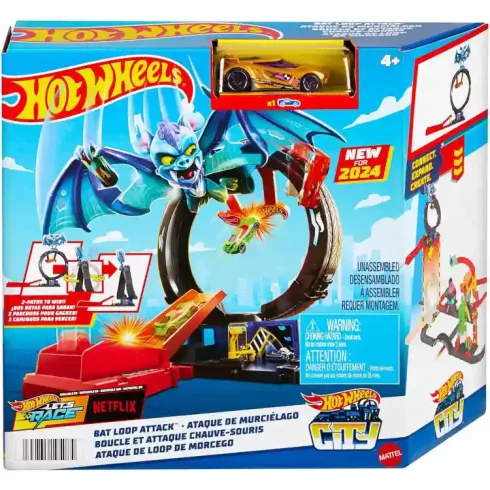 Mattel Hot Wheels denevérhurok pályakészlet kisautóval