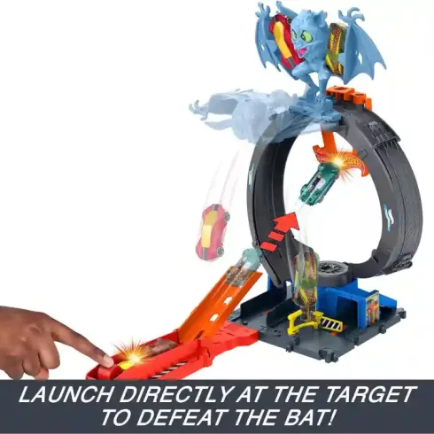 Mattel Hot Wheels denevérhurok pályakészlet kisautóval