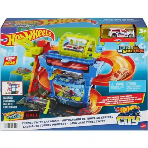 Mattel Hot Wheels forgó autómosó színváltós kisautóval